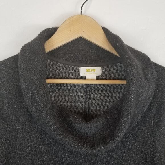 Maeve by Anthropologie Risa Hacci Charcoal Gray Cowl Neck Sweater Size M Medium - Picture 4 of 5